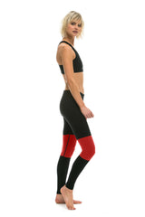 SPRINTER FULL LENGTH LEGGINGS - BLACK // RED