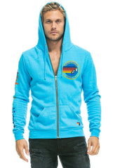 AVIATOR NATION HOODIE - NEON BLUE