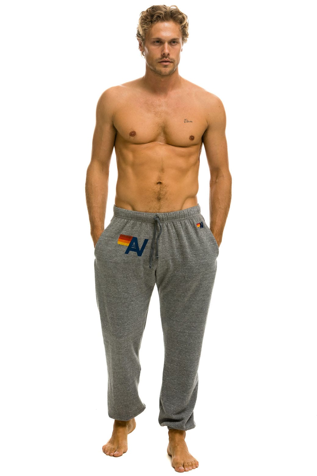 LOGO SWEATPANTS - HEATHER GREY