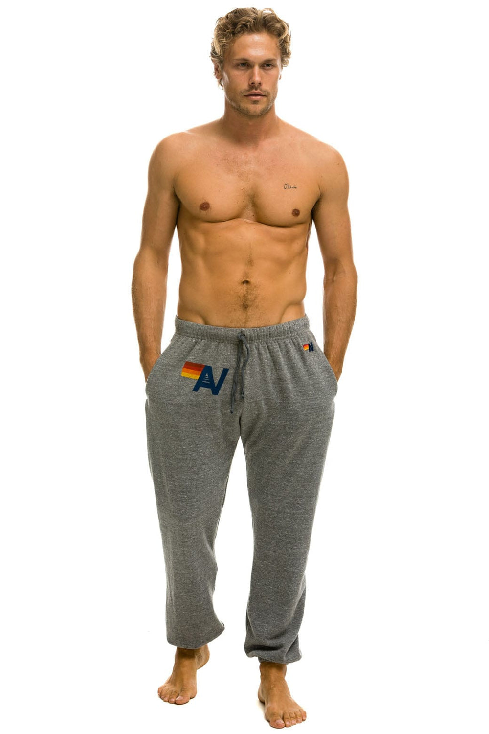 LOGO SWEATPANTS - HEATHER GREY