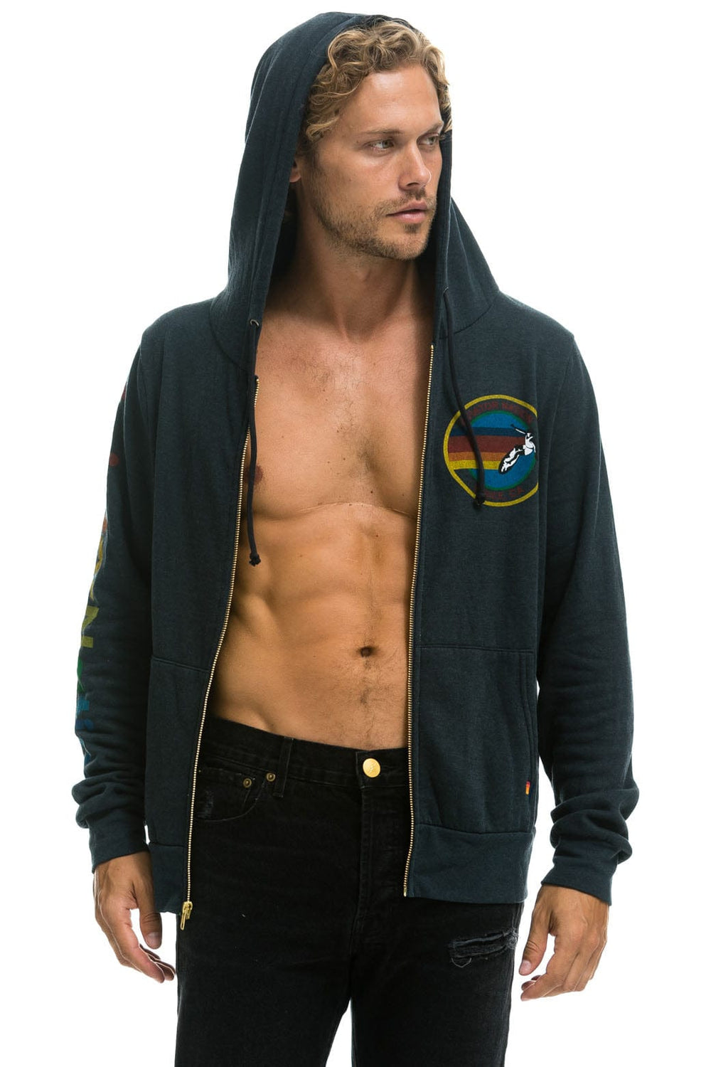 AVIATOR NATION HOODIE - CHARCOAL