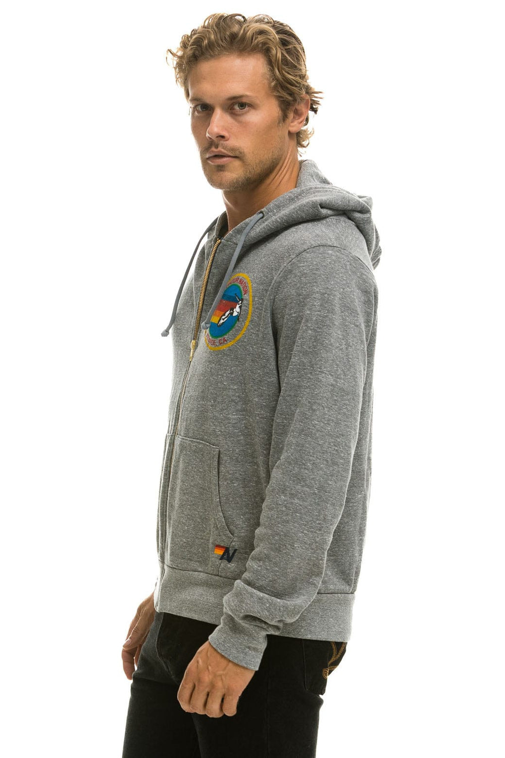 AVIATOR NATION HOODIE - HEATHER GREY
