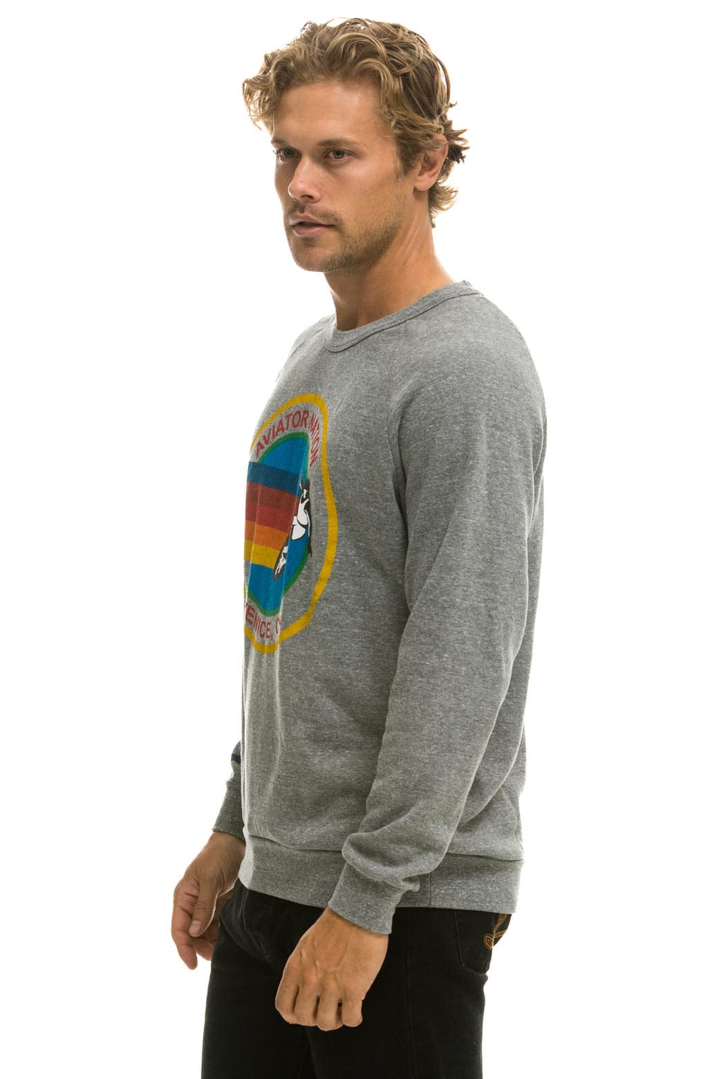 AVIATOR NATION SWEATSHIRT - HEATHER GREY