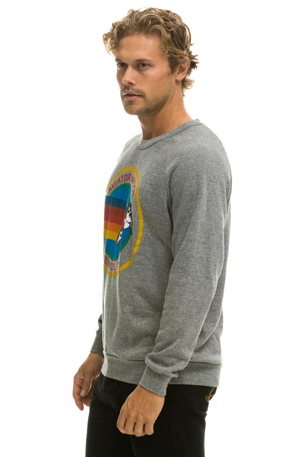 AVIATOR NATION SWEATSHIRT - HEATHER GREY