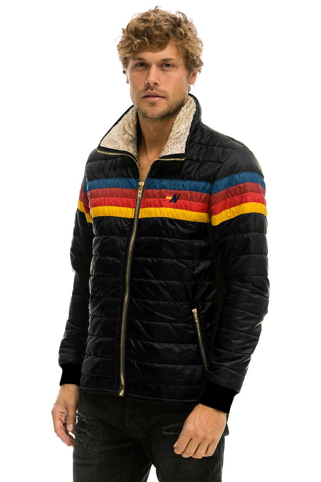 4 STRIPE JACKET - BLACK
