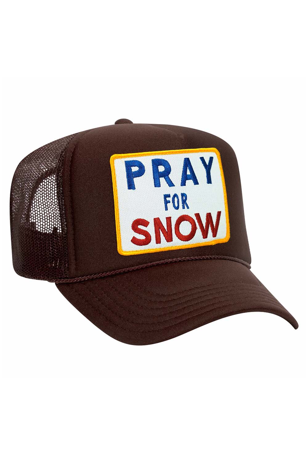 PRAY FOR SNOW VINTAGE TRUCKER HAT