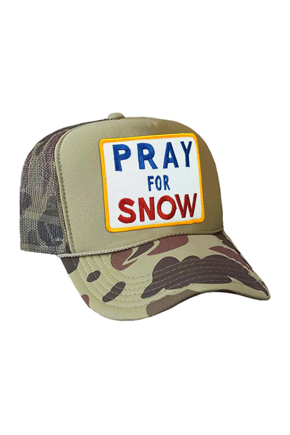 PRAY FOR SNOW VINTAGE TRUCKER HAT