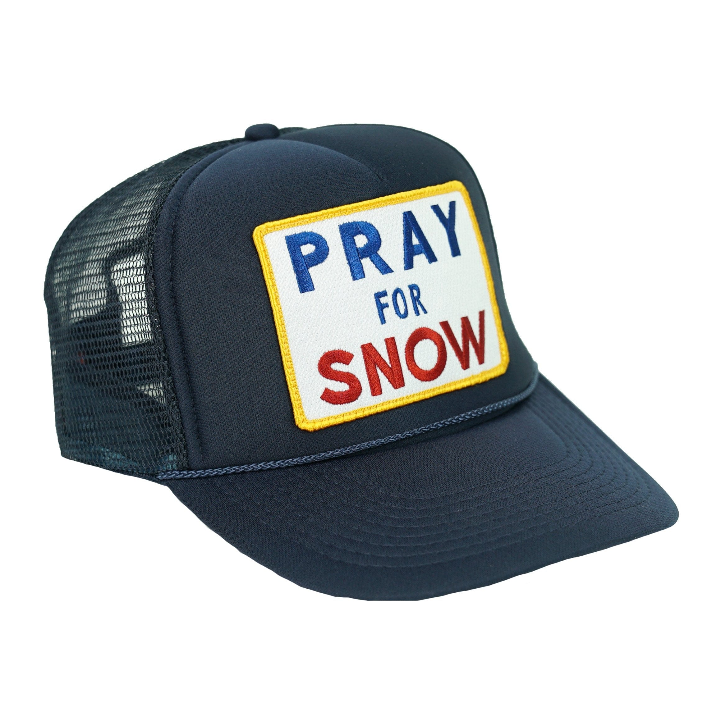 PRAY FOR SNOW VINTAGE TRUCKER HAT