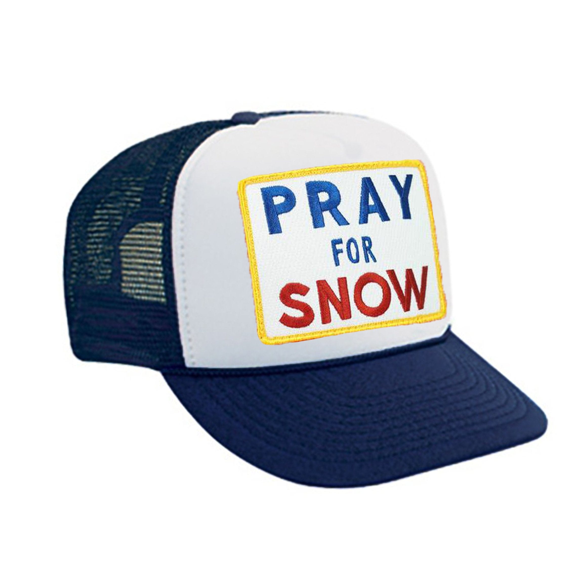 PRAY FOR SNOW VINTAGE TRUCKER HAT