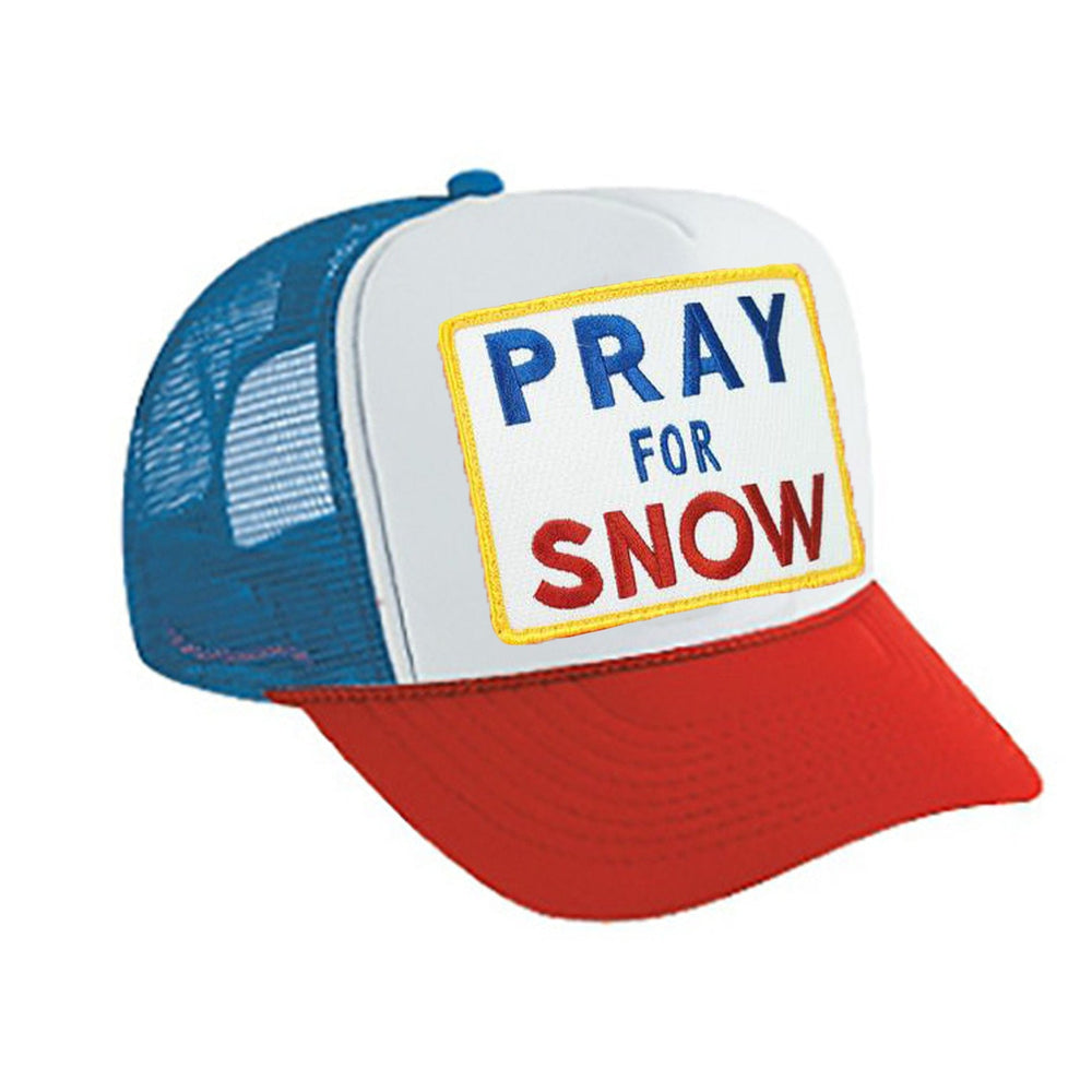 PRAY FOR SNOW VINTAGE TRUCKER HAT