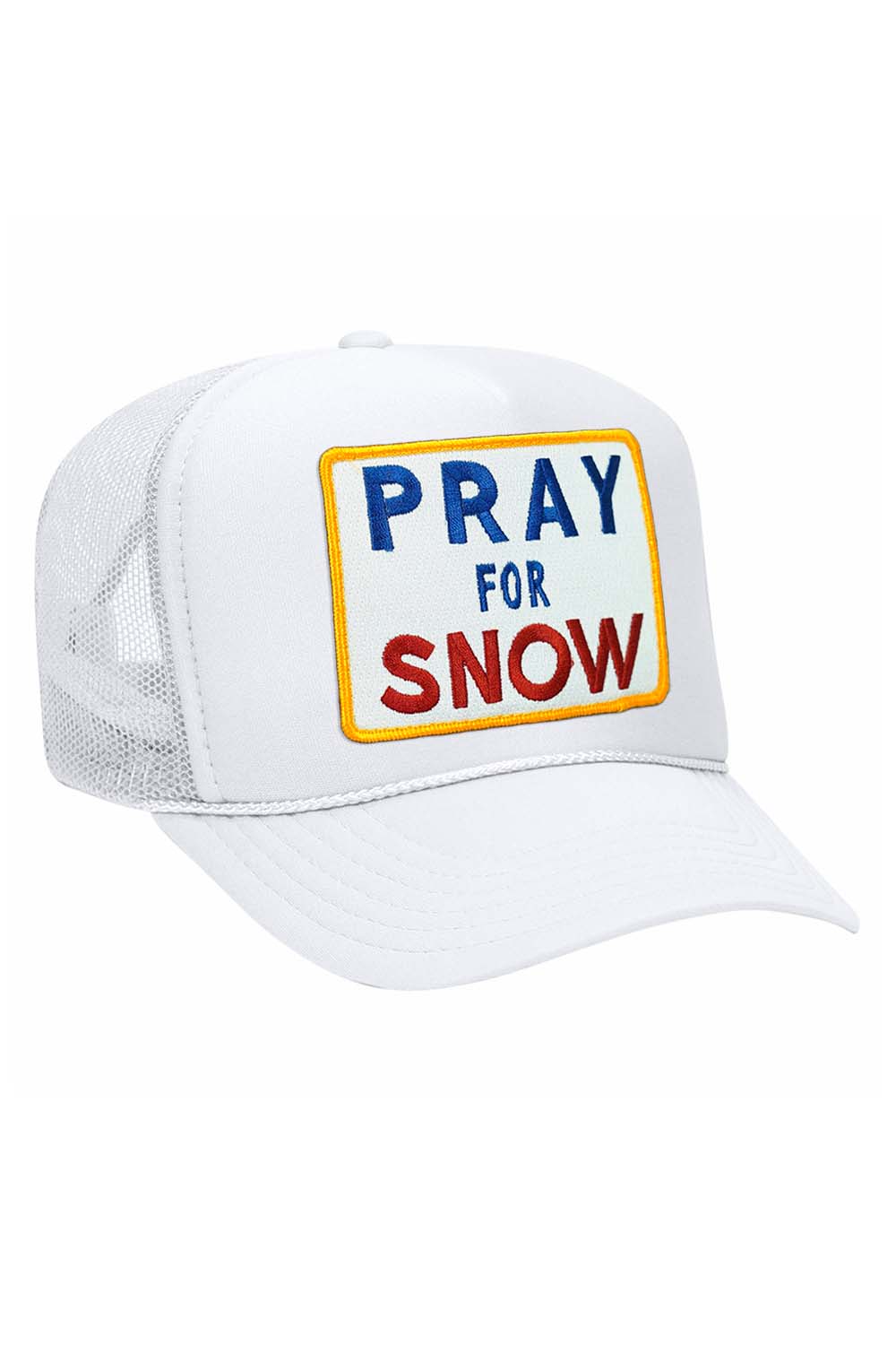 PRAY FOR SNOW VINTAGE TRUCKER HAT