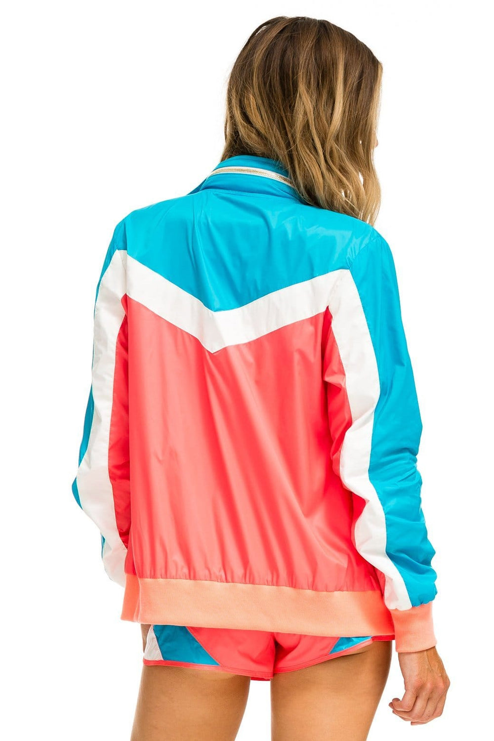 WINDBREAKER JACKET- NEON CORAL