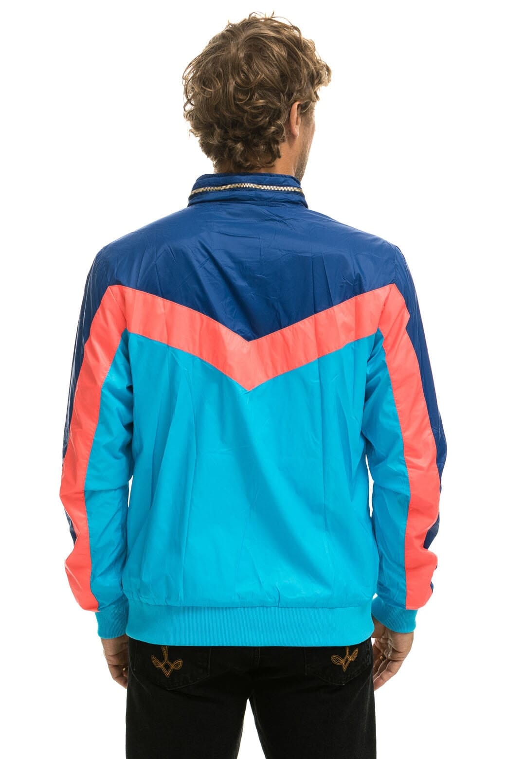 MEN'S WINDBREAKER JACKET- NEON BLUE