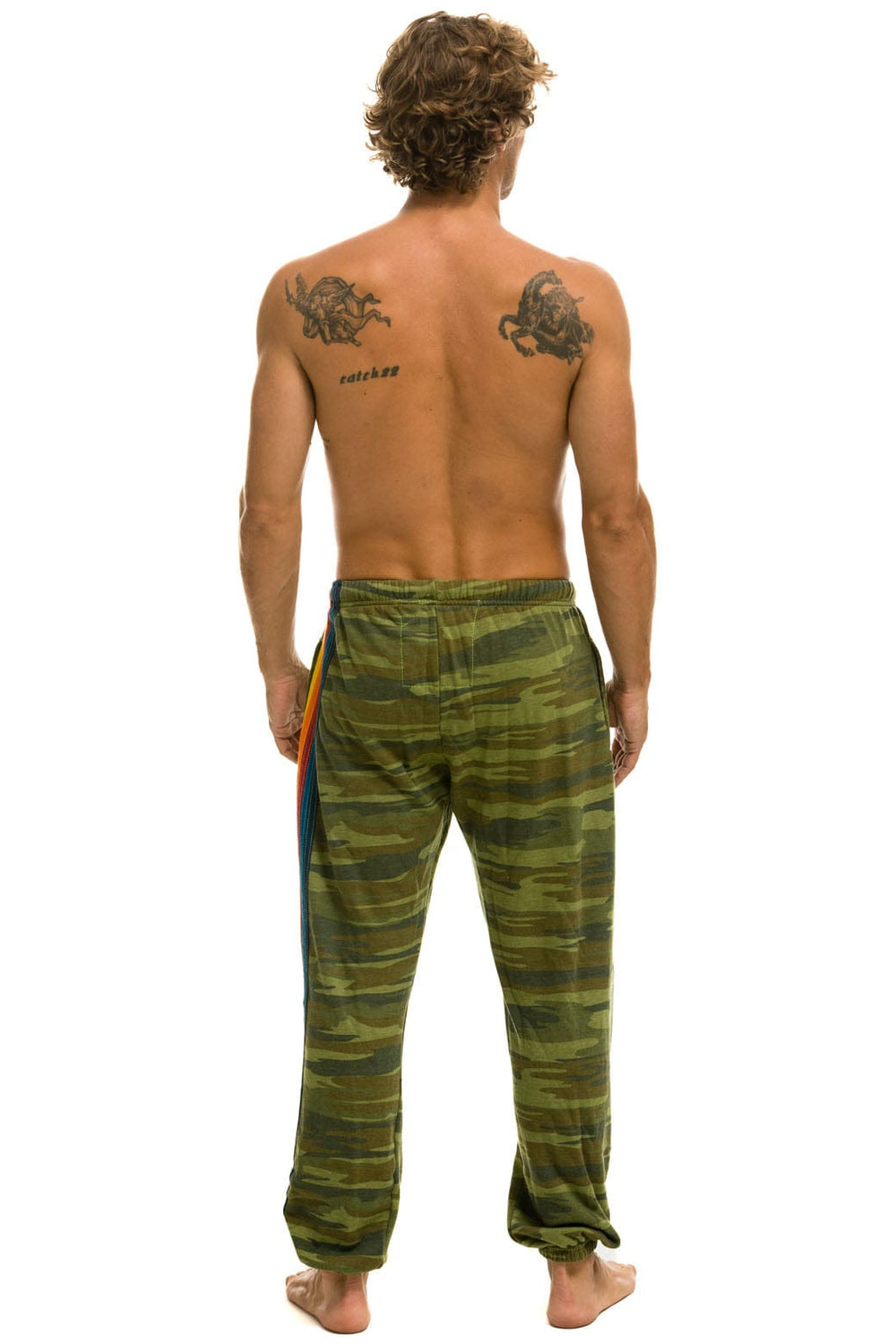 5 STRIPE SWEATPANTS - CAMO