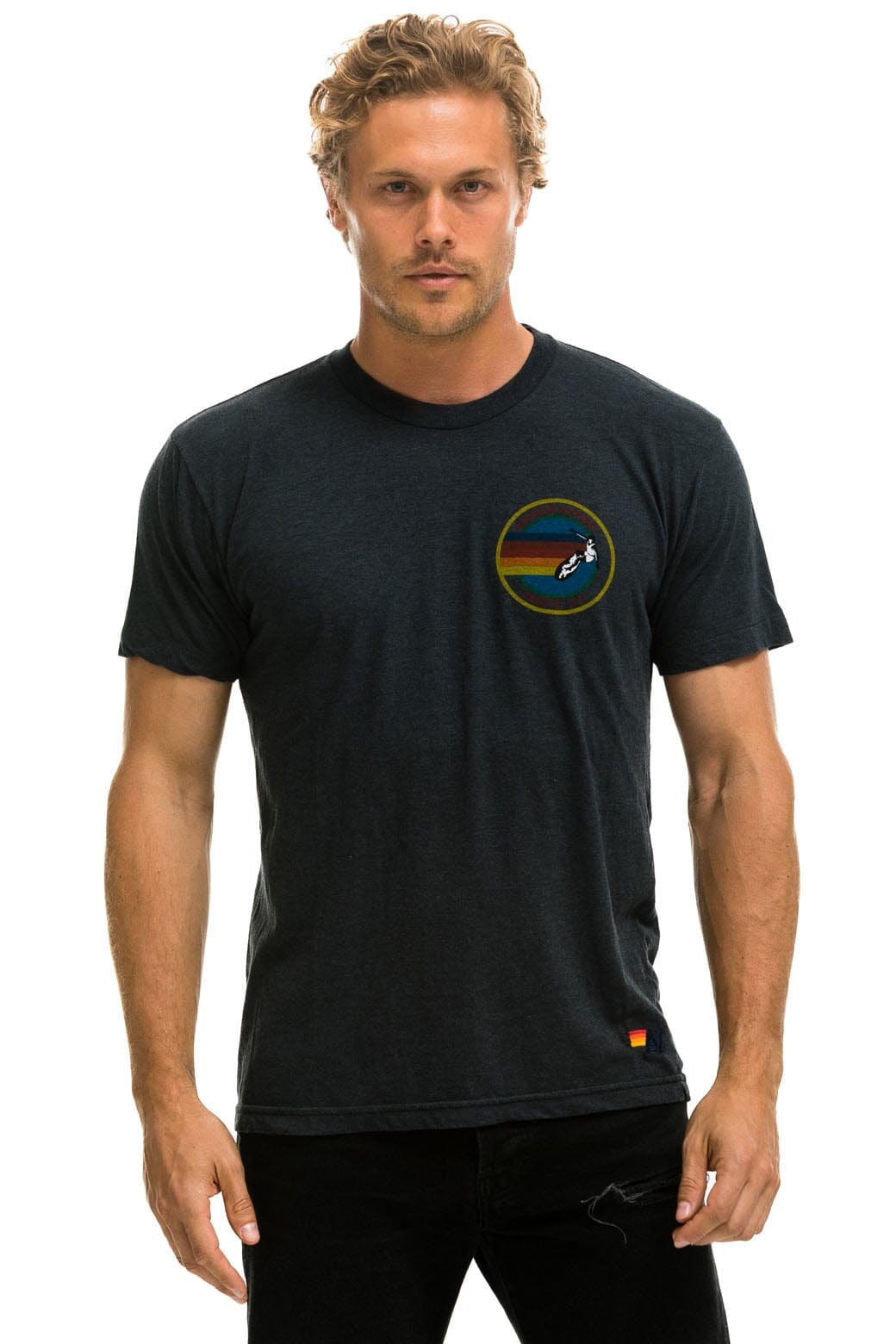 SIGNATURE SMALL VENICE CIRCLE TEE - CHARCOAL