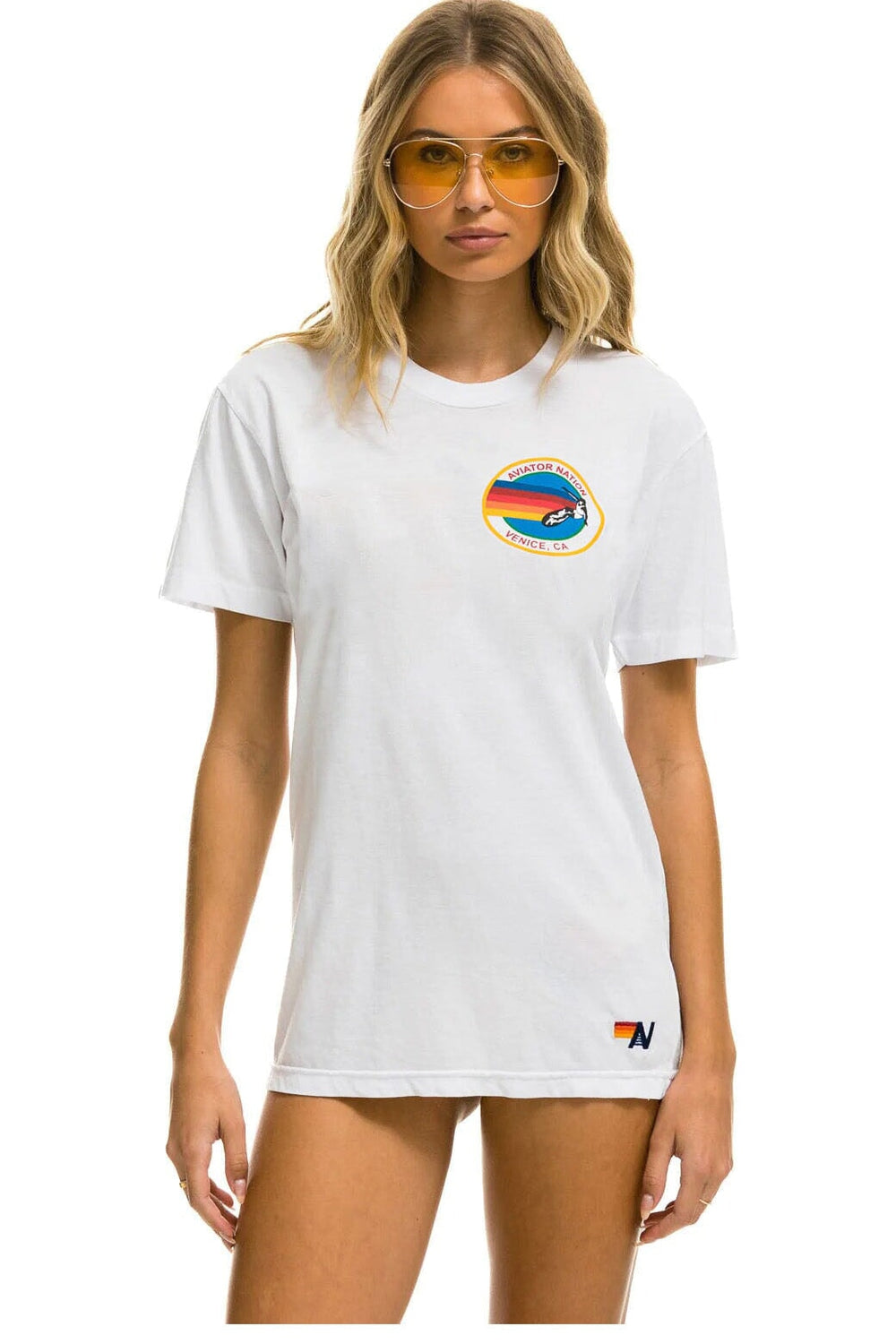 SIGNATURE SMALL VENICE CIRCLE TEE - WHITE