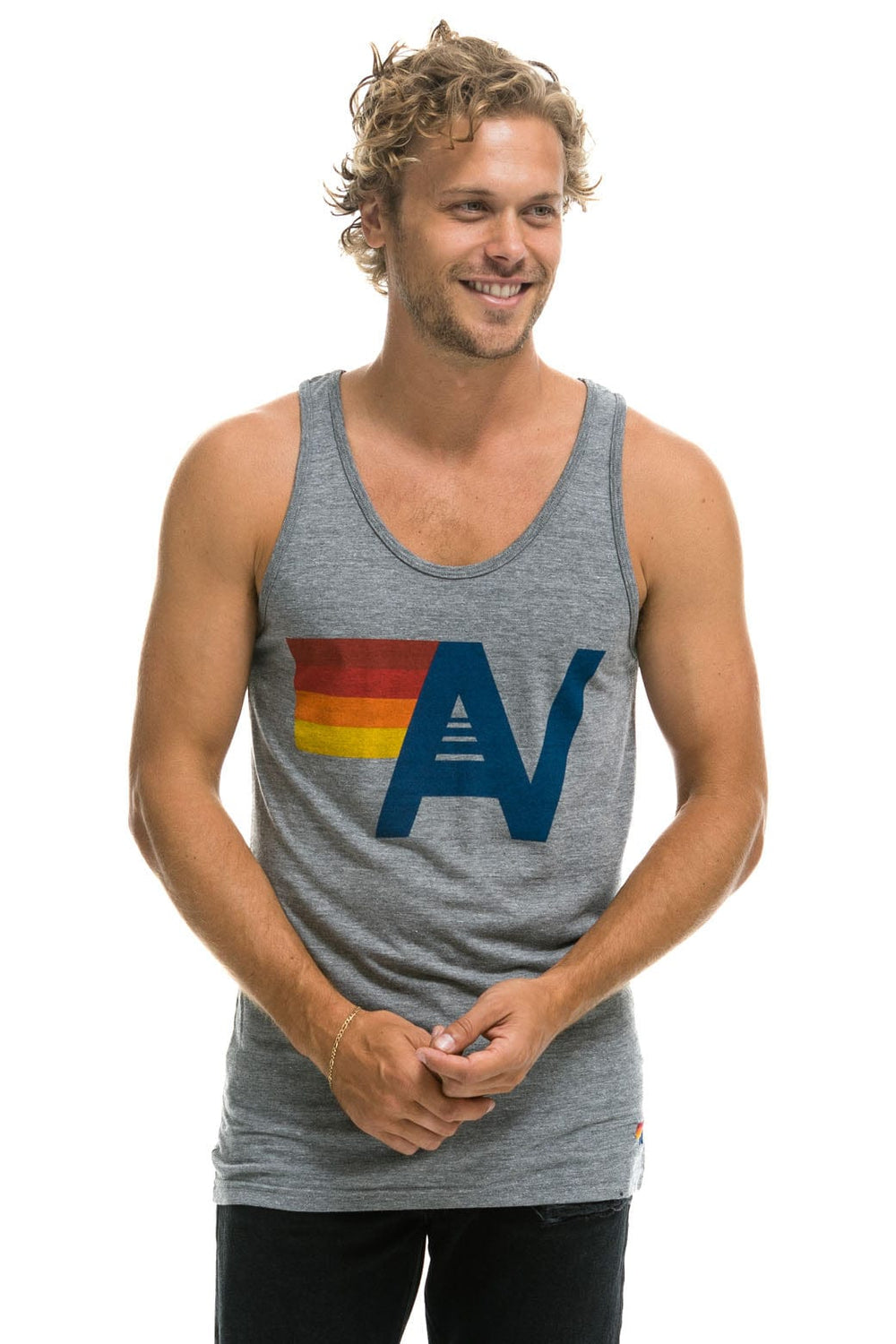 MEN'S LOGO TANK - HEATHER GREY