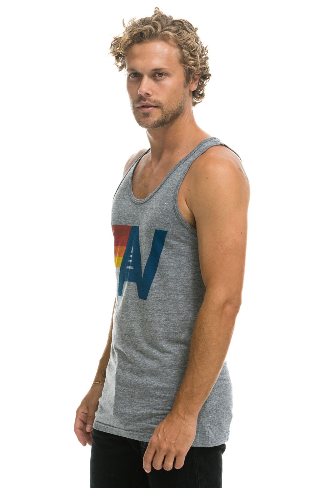 MEN'S LOGO TANK - HEATHER GREY