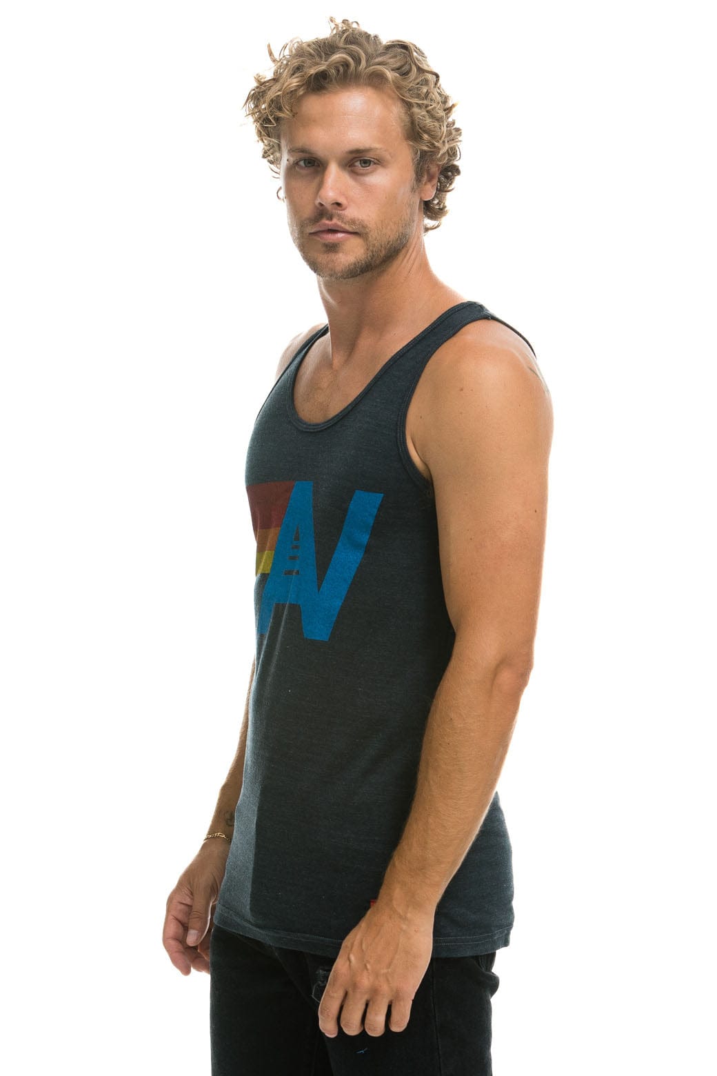 MEN'S LOGO TANK - CHARCOAL