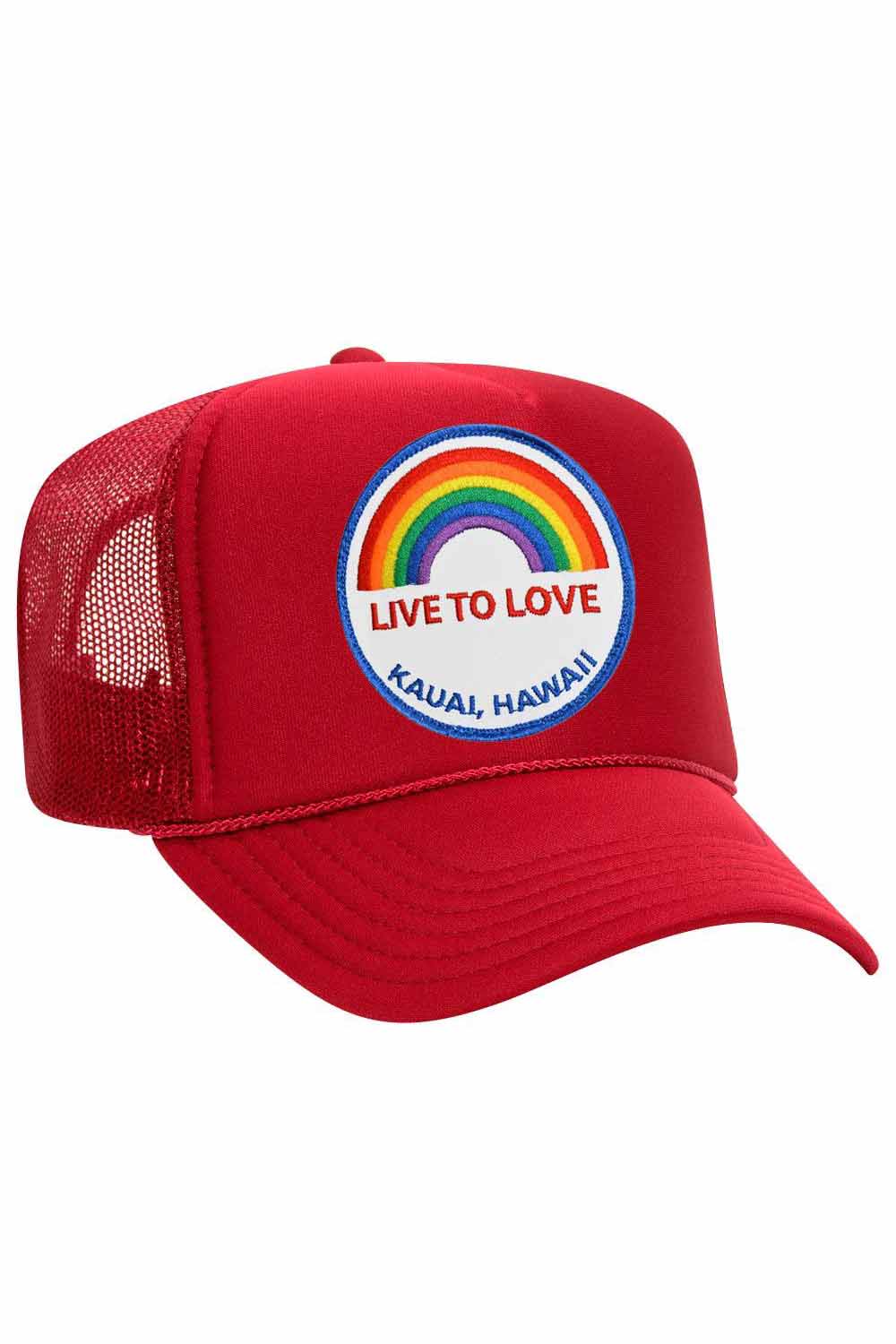 LIVE TO LOVE VINTAGE TRUCKER HAT
