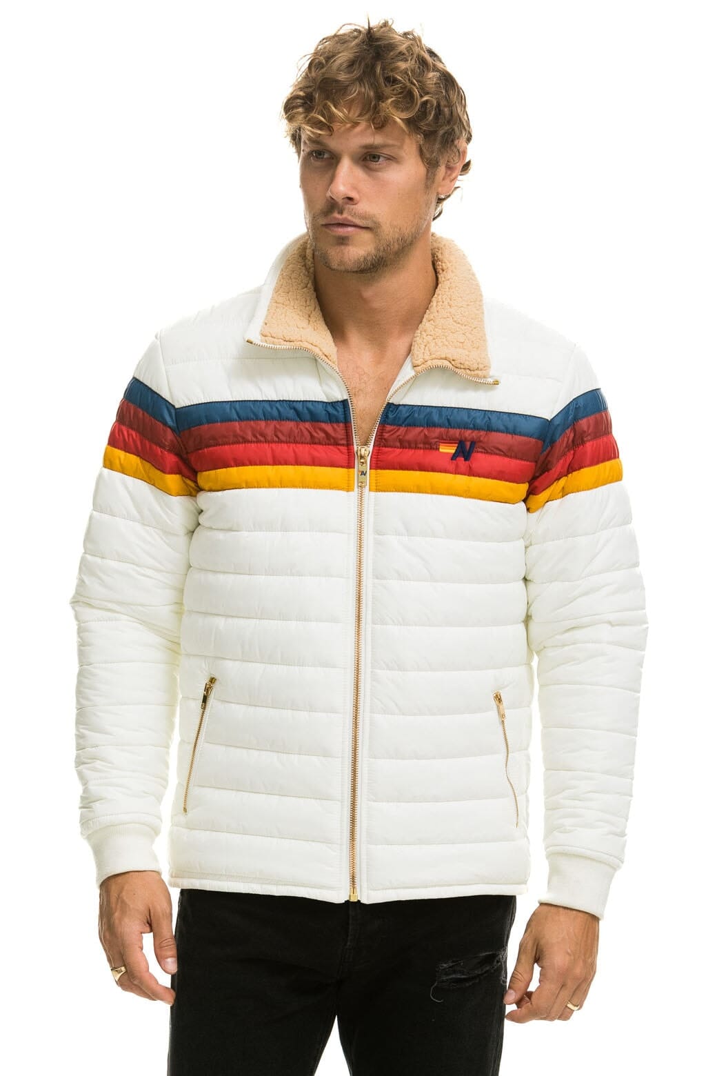 4 STRIPE JACKET - WHITE