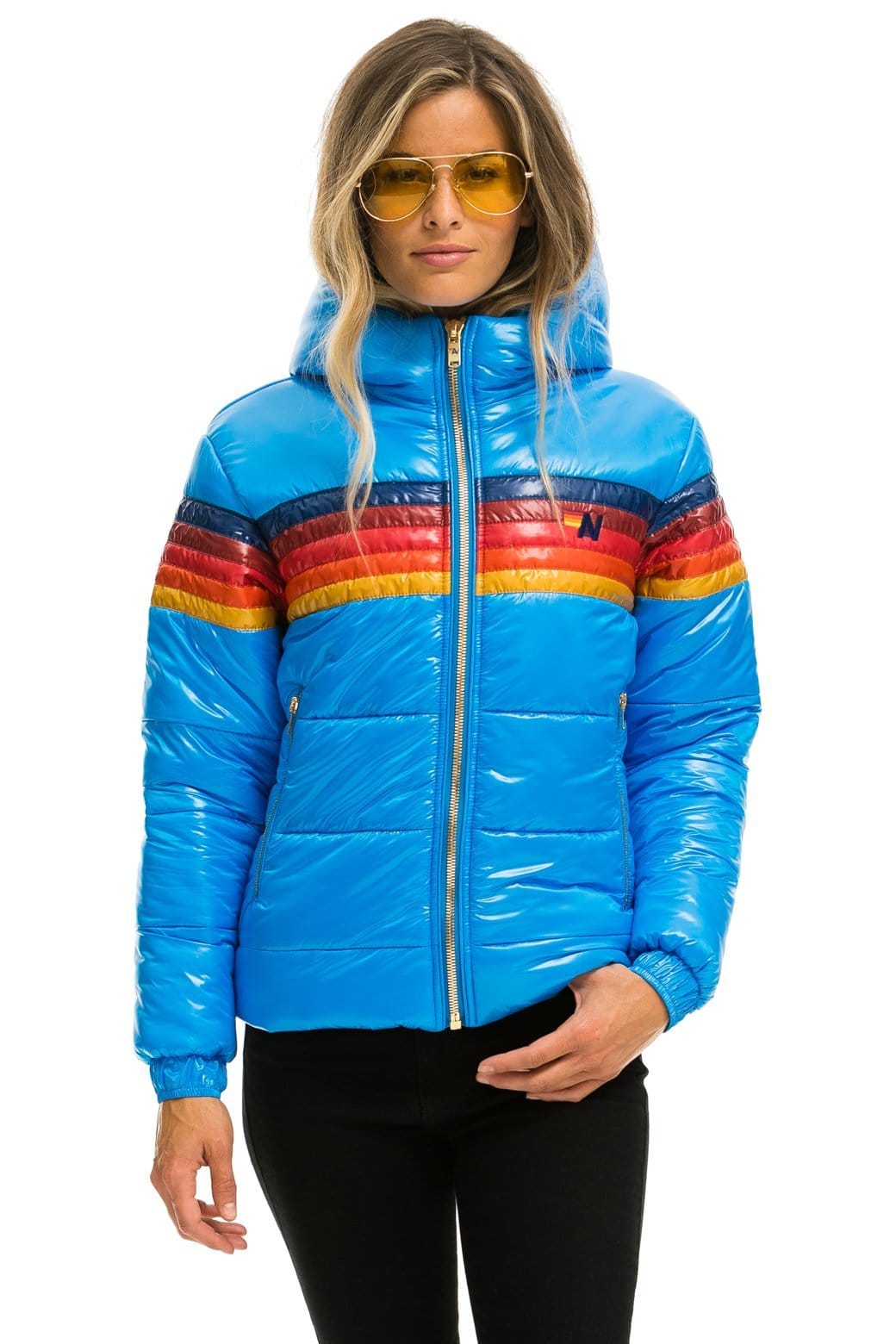 5 STRIPE TREKKER JACKET - GLOSSY BLUE