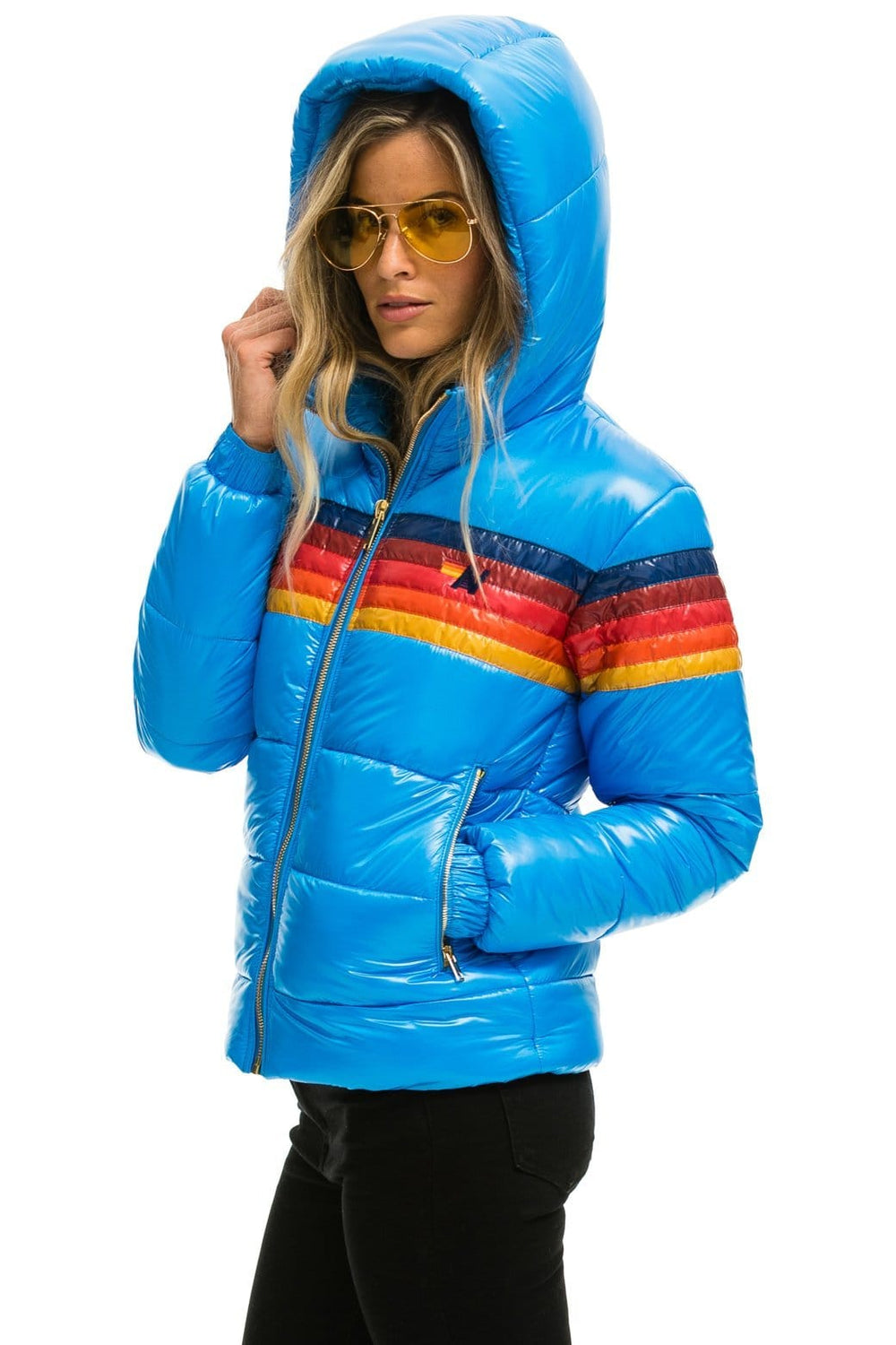 5 STRIPE TREKKER JACKET - GLOSSY BLUE