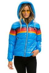 5 STRIPE TREKKER JACKET - GLOSSY BLUE