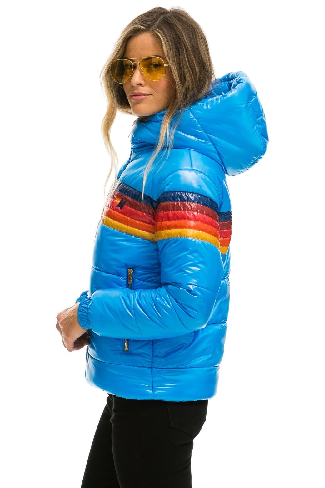 5 STRIPE TREKKER JACKET - GLOSSY BLUE