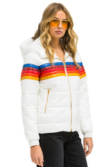 5 STRIPE TREKKER JACKET - GLOSSY WHITE