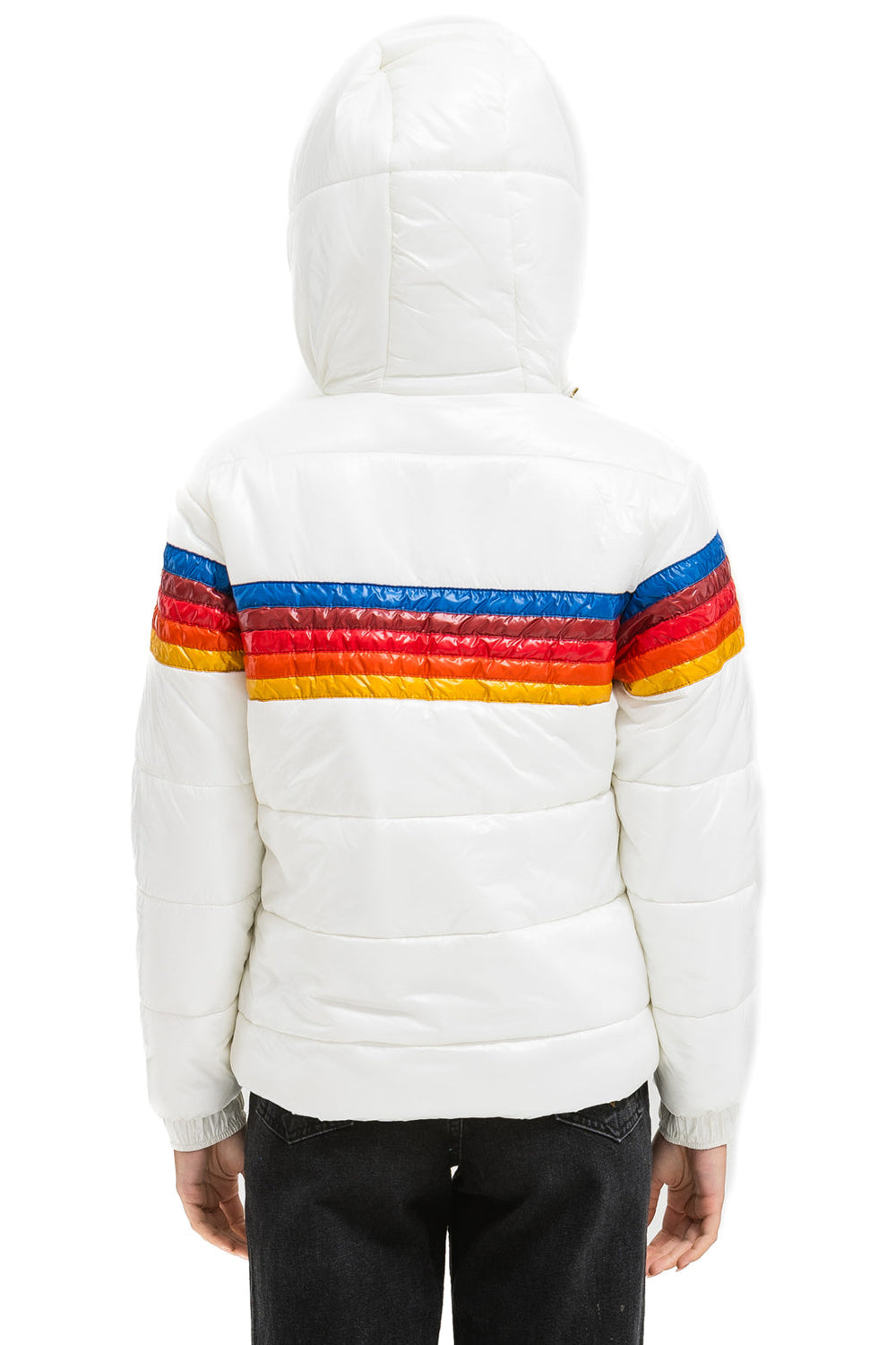 5 STRIPE TREKKER JACKET - GLOSSY WHITE