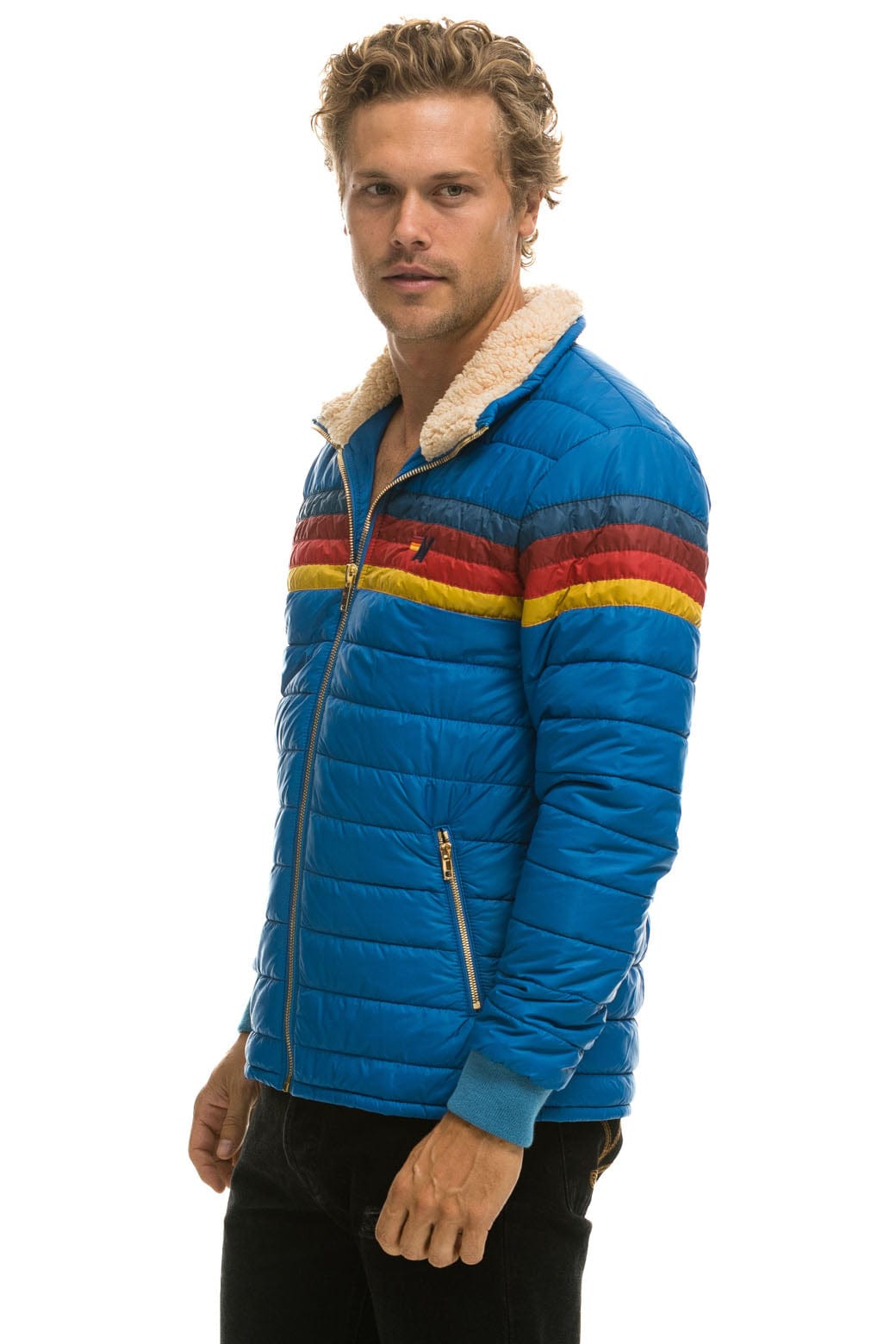 4 STRIPE JACKET - SNORKEL BLUE