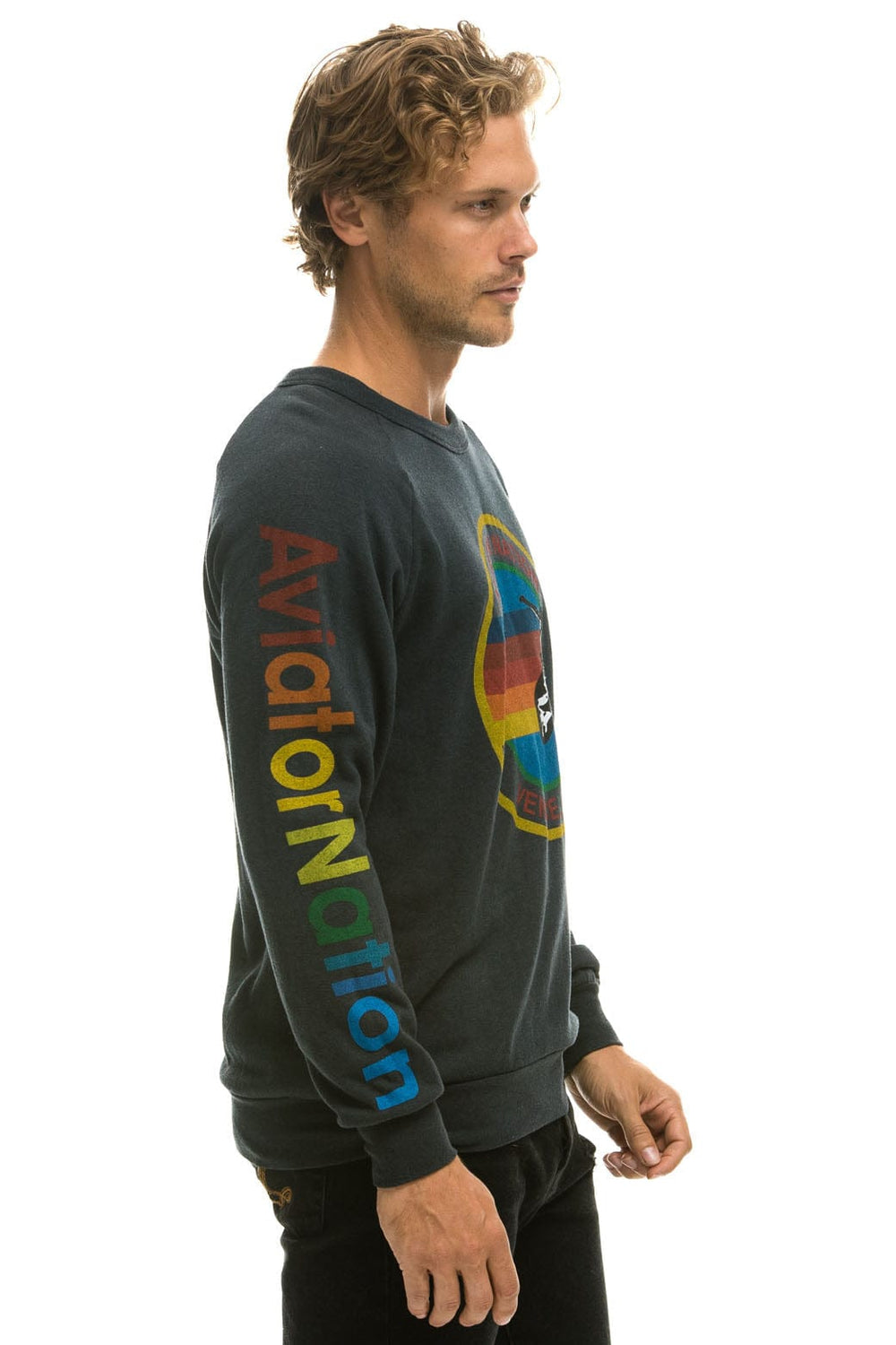 AVIATOR NATION SWEATSHIRT - CHARCOAL
