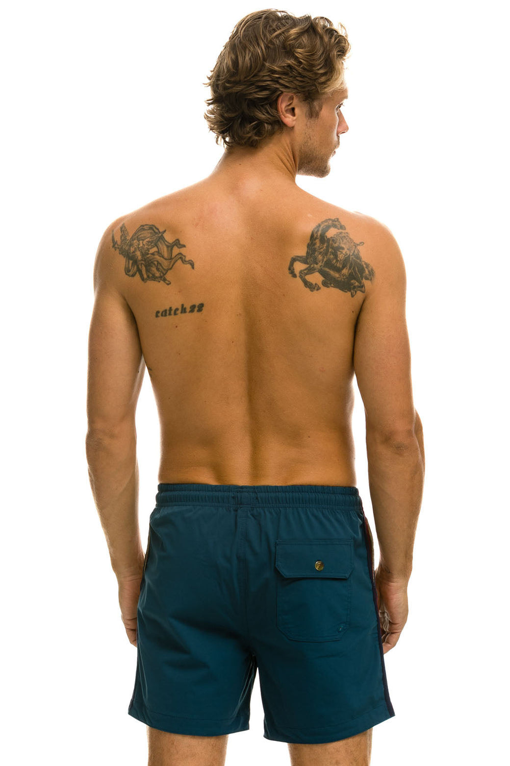 MEN'S 5 STRIPE FLEX SHORTS - DEEP OCEAN