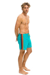 MEN'S 5 STRIPE FLEX SHORTS - JADE