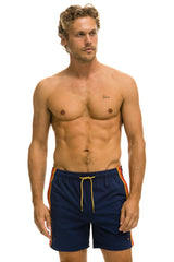 MEN'S 5 STRIPE FLEX SHORTS - NAVY