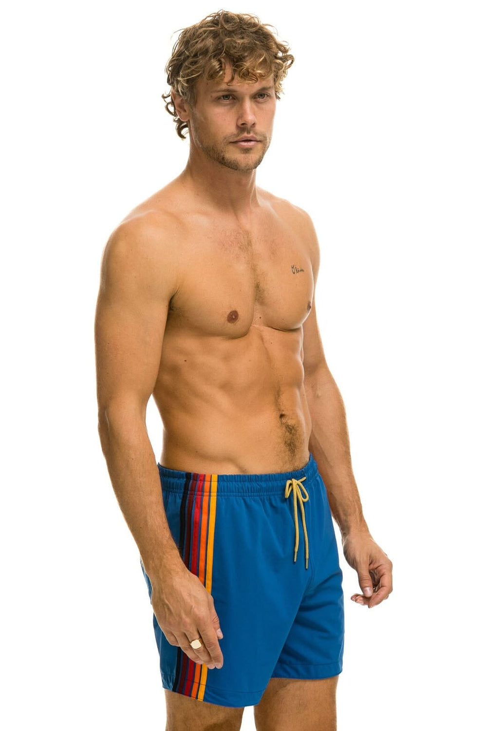 MEN'S 5 STRIPE FLEX SHORTS - SEA