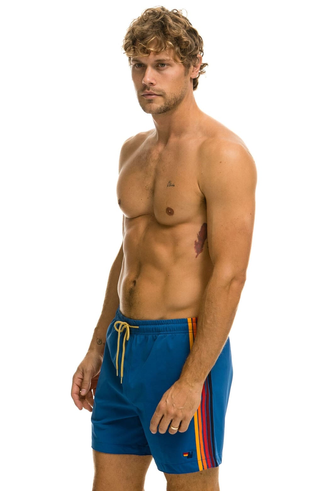 MEN'S 5 STRIPE FLEX SHORTS - SEA