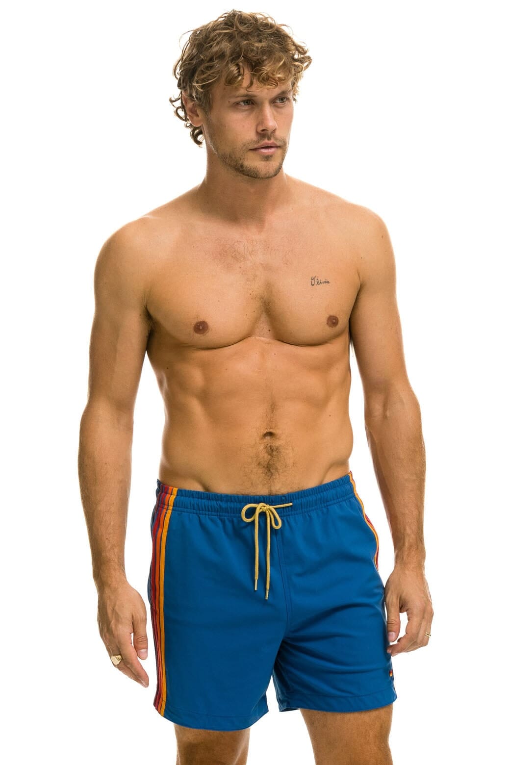 MEN'S 5 STRIPE FLEX SHORTS - SEA