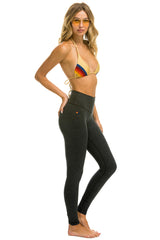 FULL LENGTH HI-RISE BOLT FADE LEGGINGS - CHARCOAL
