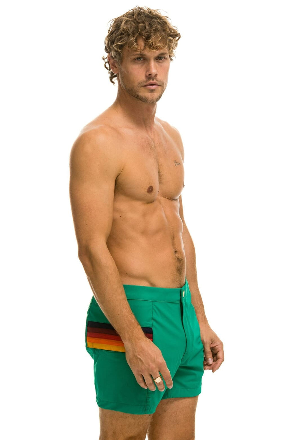 MEN'S HORIZONTAL 5 STRIPE FLEX SHORTS - AMAZON