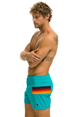 MEN'S HORIZONTAL 5 STRIPE FLEX SHORTS - JADE