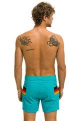 MEN'S HORIZONTAL 5 STRIPE FLEX SHORTS - JADE