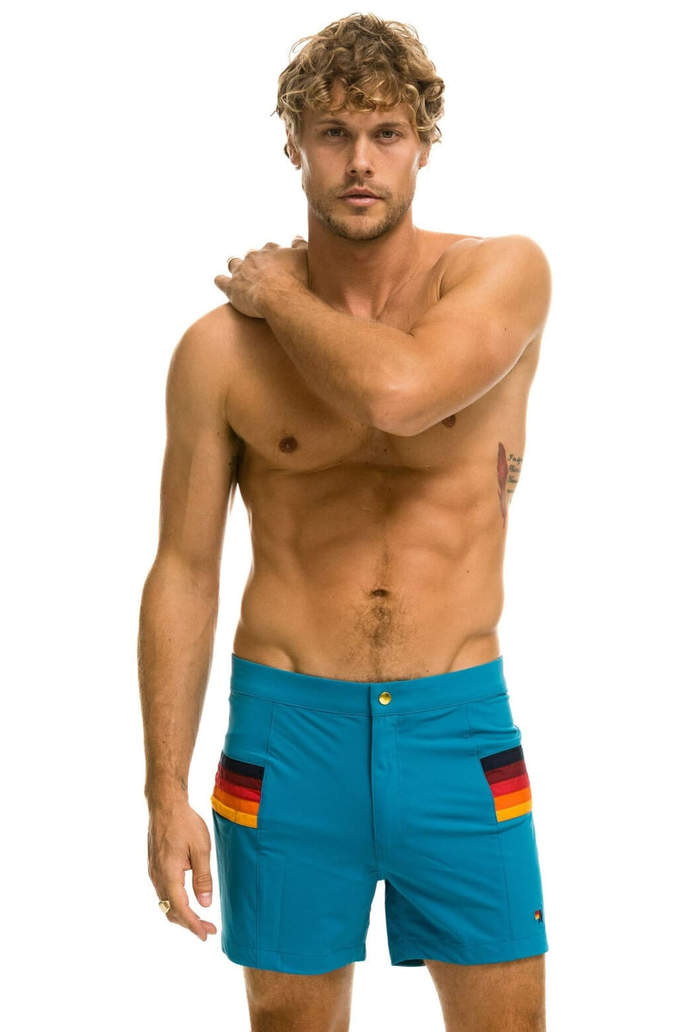 MEN'S HORIZONTAL 5 STRIPE FLEX SHORTS - ANTIGUA