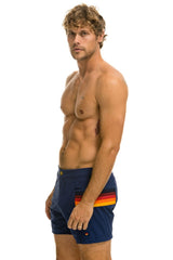 MEN'S HORIZONTAL 5 STRIPE FLEX SHORTS - NAVY