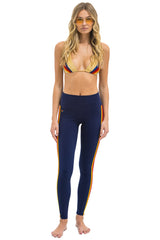 FULL LENGTH HI-RISE 5 STRIPE LEGGINGS - NAVY