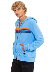 5 STRIPE HOODIE - SKY