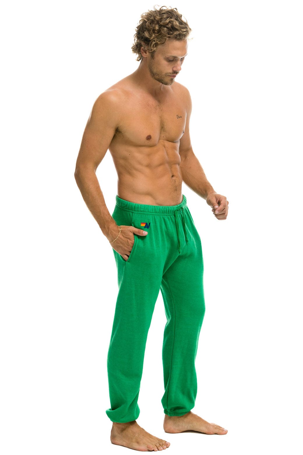 SMILEY 2 MENS SWEATPANTS - KELLY GREEN