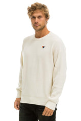 VINTAGE CABIN UNISEX CASHMERE SWEATER - VINTAGE WHITE