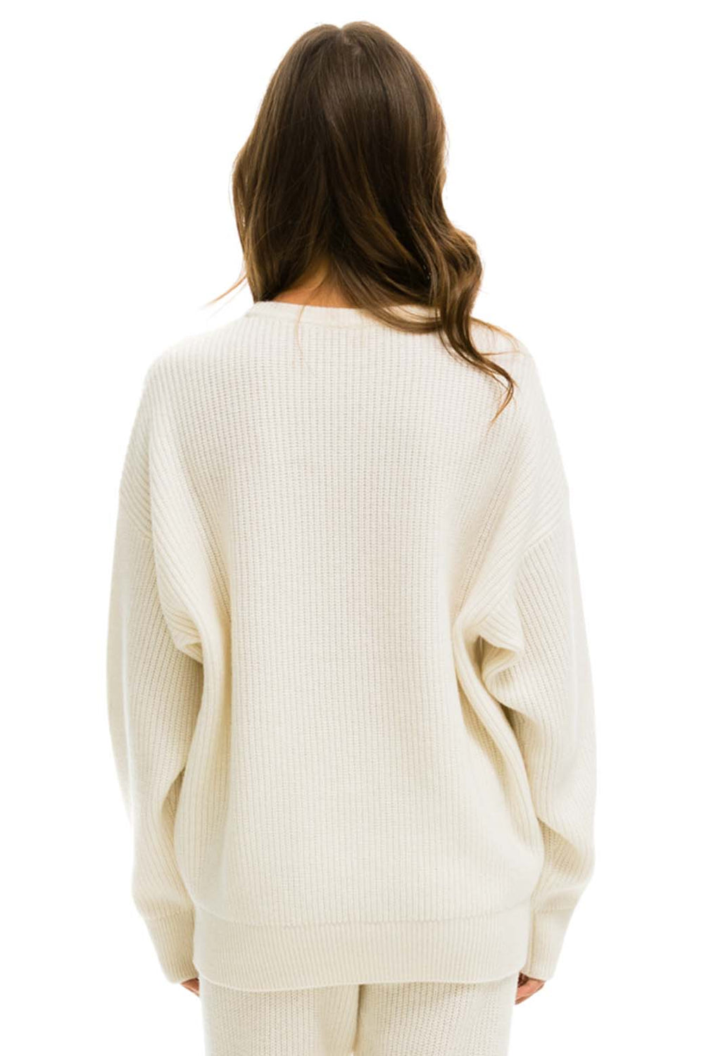 VINTAGE CABIN UNISEX CASHMERE SWEATER - VINTAGE WHITE
